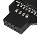 Pikkukuva 3 / 3: USB-emolevyn jakaja Emolevyn USB2.0 9-nastainen - USB3.0 19-nastainen etupaneelin urosliittimen muunninadapteri