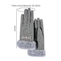 Miniatyrbild 2 av 5: Vinterhandskar För Dam, Touch Screen Handskar Handskar Vinter Dam Varm Cykling Xs-xxxl Grey M