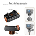 Miniatyrbillede 4 af 5: Adapterbase til DJI Action5 Pro/4/3 Dobbelt Interface Plade Magnetisk Hurtigudløserbase