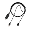 Pikkukuva 1 / 3: 2 in 1 1080P USB Naaras HDMI Uros HDTV-sovitinkaapeli Johdolle IPhonelle Androidille