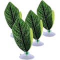 Miniatyrbild 1 av 3: Flytande Löv Hängmatta Betta Säng Hängmatta Form Löv för Akvarium Grön, 4 Enheter (1-pack)