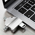Miniatyrbild 2 av 5: Multifunktionell 7 i 1 Kortläsare USB 2.0 Typ C till SD Adapter USB Flash-läsare för PC Laptop Åtkomst