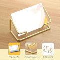 Miniatyrbillede 2 af 5: 2 Pak Metal Visitkort Holder Display, Visitkort Display Stand, til Kontor Hjem Skrivebord (Guld)