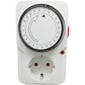 3000W Mekanisk Daglig Timer – 16A Ström – 220-240VAC Strömförsörjning – Flamskyddat PC-material – 24-timmars Timerintervall