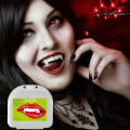Miniatyrbild 4 av 5: Infällbara vampyrtänder Cosplay huggtänder Halloween proteser Döljande anordning Vampyrtand för barn och vuxna för vampyrer och