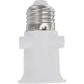 E27-sockeladapter. LED-lampfot. Konvertering till nätkontakt och E27-sockel (vit)