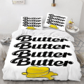 Miniatyrbild 1 av 3: Vit 3d- cover för barn Cover för vuxna Bts Butter Style Q 150*200two-piece