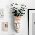 Miniatyrbild 5 av 5: Nordisk Abstrakt Människoansikte Väggvas Skräck Människoansikte Vägghängande Blomkruka Människoporträtt Vägg P