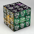 Miniatyrbillede 1 af 2: 3x3x3 Magisk Puzzle Cube Matematik Kemi Element Cube Børnegaver Pædagogisk Legetøj