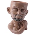 Miniatyrbilde 2 av 5: 100% Nye Ansiktsblomsterpotter Hodeplanter, Resin Ansiktsplantere for Beefcake Guy Modell med Dreneringshull