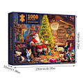 Miniatyrbild 1 av 5: Jultomtepussel Jul 1000 bitar Trästicksåg Utmaning Svårighetsgrad Brain Storm Game Grossist Vuxna DIY Handgjorda hantverk 5