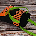 Miniatyrbilde 3 av 5: Halloween Godteposer Festgaver 3 stk. Tote Gjenbrukbare Gresskar Gaveposer for barn Knask eller Knep-poser