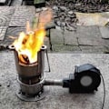 Miniatyrbillede 2 af 5: BBQ Luftblæser 12V Strømventilator Justerbar Hastighedsregulator BBQ Ventilator EU Stik