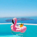 Miniatyrbillede 3 af 5: Oppustelig flydende drikkeholder, Flamingo coasters kopholdere med 4 huller