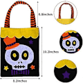 Miniatyrbilde 2 av 5: Halloween Godteposer Festgaver 3 stk. Tote Gjenbrukbare Gresskar Gaveposer for barn Knask eller Knep-poser
