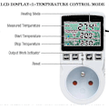 Miniatyrbillede 3 af 5: Digital/varme Køletermostat Stik Lcd Temperaturregulator, 230v Kompatibel Drivhus Farm Temperaturregulator/glasbeholder Termostat