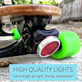Miniatyrbillede 4 af 5: LED Skateboard Lys - LED Longboard Lys Foran og Bagpå USB Genopladelig. Ideelt Elektrisk Skateboard Lys Kit. 2 USB Kabler og 2 Stropper Inkluderet.