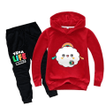 Miniatyrbild 5 av 5: Toca Life World Hoodie Byxor 2st Set Barn Tecknad Toca Boca Life World Print Sportdräkt Baby Pojkar Kläder Toddler Outfits Ivory 110(4-5T)