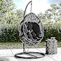 Miniatyrbilde 5 av 5: Hengende Egg Swing Hammock Stol Sete Tykk Pute Puteputer for Hage Innendørs (inkluderer kun setepute)