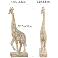 Miniatyrbillede 5 af 5: Boho Giraffer Statuer Moderne Kunst Skulptur Boligindretning Ornamenter til Soveværelse, Kontor Stue, De
