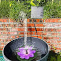 Pikkukuva 5 / 5: Aurinkolähde Lampi Ulkokäyttöön Linnunpesuallas Aurinkovoimalla Kelluva Puutarha (Violetti)