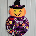 Pikkukuva 3 / 5: DIY Halloween Kurpitsa Noita Ripustuskoriste - Liimattavat Koristeet