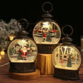 Miniatyrbild 2 av 5: Upplyst julsnöklot Lykta Batteridriven LED-nattlampa med krok Julgransprydnader Presentidéer G