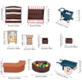 Miniatyrbild 3 av 5: Mini Simulerings Fruktbutik Set Mini Butik Mini Hus Lekleksaker Simulerad Kassa Simulerad Fruktstånd Simulerad Dragvagn Leksaker