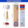 Miniatyrbild 3 av 3: 3-i-1 Bordsspel Shuffleboard Bowling och Curling Portabelt Familjespelset för Barn och Vuxna