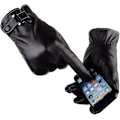 Miniatyrbild 4 av 5: Crday Winter Gloves Pekskärmshandskar för män, simulerade tvättade läderhandskar, höstpresent