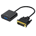 Pikkukuva 2 / 3: DVI - VGA -kaapeli HD Plug and Play kullattu liitin DVI 24 Plus 1 - VGA-sovitin PC-projektorille TV:lle