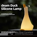 Miniatyrbillede 2 af 5: Kigger-Op And Natlampe Varmt Lys Øjenbeskyttelse Tryk Dæmpbar Bordlampe med Timer