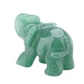 Pikkukuva 3 / 4: 5 cm Luonnon Jade Kaiverrettu Elefantti Kristallihahmo Kodin Sisustus Esine (#03)