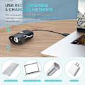 Miniatyrbillede 4 af 4: 1000 Lumen USB Genopladeligt Sæt, 3 LED Cykellys Super Lys Spotlight IPx5 Vandafvisende Cykelsikkerhed Lommelygte 360 Rotation 3 Hastigheder