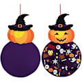 Pikkukuva 1 / 5: DIY Halloween Kurpitsa Noita Ripustuskoriste - Liimattavat Koristeet
