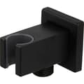 Brusehovedholder med 1/2\" vægtilslutningsvinkel, messing, mat sort