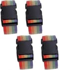 4-pack Resväska Bagageremmar. Bagagerem Set med Spänne