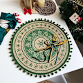 Miniatyrbild 1 av 5: Jul Köksunderlägg Snowflake Älg Vävd Bordsmatta Printed Pom Pot Isoleringsmatta Retro Servett Bomull Linne Dekorativ matta 10 38cm