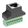 Pikkukuva 4 / 5: Ethernet RJ45 Naaras - Ruuviliitin 8-nastainen CCTV Digitaalinen DVR-sovitinliitin