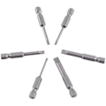 Miniatyrbilde 2 av 5: 6 stk. 50mm 2.0-6.0mm Flat Head Slotted Bit Skrutrekker Bits Sett S2 Legering Magnetisk 0.25\" Hex Slotted Skrutrekker Bits