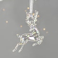 Miniatyrbild 3 av 5: Akryl julgran Hängande prydnader Älg Ängel Docka Klockhänge 2023 God Juldekoration för hem Xmas Nyår 2024 Deer