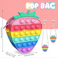 Pikkukuva 4 / 5: Pop Bag It -tyttöjen leluihin, YOINGO Fidget Toy Poppet -laukku tytöille, 2 in 1 Popit -olkalaukku, Popper-käsilaukku ja aistilelut