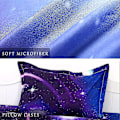 Miniatyrbild 4 av 5: Galaxy Cover Set Vändbar Sky Universe Moon Printed Sängkläder Quilt Cover med dragkedja för sängkläder Decro, Ultra Soft Microfiber W Double
