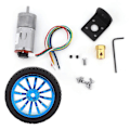 Pikkukuva 2 / 5: DIY Enkooderin Vaihdemoottori Asennuskiinnikkeellä 65mm Pyöräsarja Älyautolle Robotti DC12V (130RPM)