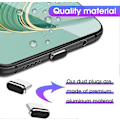 Pikkukuva 5 / 5: USB C Pölysuojatulppasarja, 6 kpl Type C Porttipistokkeet Pölysuojukset Latausportin suojus USB C Portin suojukset Type C Metallinen pölysuoja