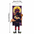 Miniatyrbild 2 av 5: Halloween Dörr Hängde Flaggor Ornament Gobeläng Skylt Spöklikt Skrämmande Halloween Festtillbehör För Utomhus Veranda Spökhus A