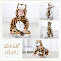 Miniatyrbild 2 av 5: Unisex baby Vinter Höst Flanell Huva Romper Cosplay Jumpsuit Hög kvalitet Leopard 2 5 Months
