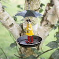 Miniatyrbillede 5 af 5: Pige Fuglefoderhus med Paraply Fuglestation Metal Hængekæde og Krog Foderhus kompatibelt med Vild Have Bi
