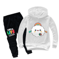 Miniatyrbild 1 av 5: Toca Life World Hoodie Byxor 2st Set Barn Tecknad Toca Boca Life World Print Sportdräkt Baby Pojkar Kläder Toddler Outfits Orange 150(11-12T)