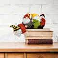 Miniatyrbillede 2 af 4: Julepynt i Resin Julemandsstatue Sød Udsøgt Juleborddekoration